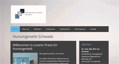 Desktop Screenshot of humangenetik-online.de